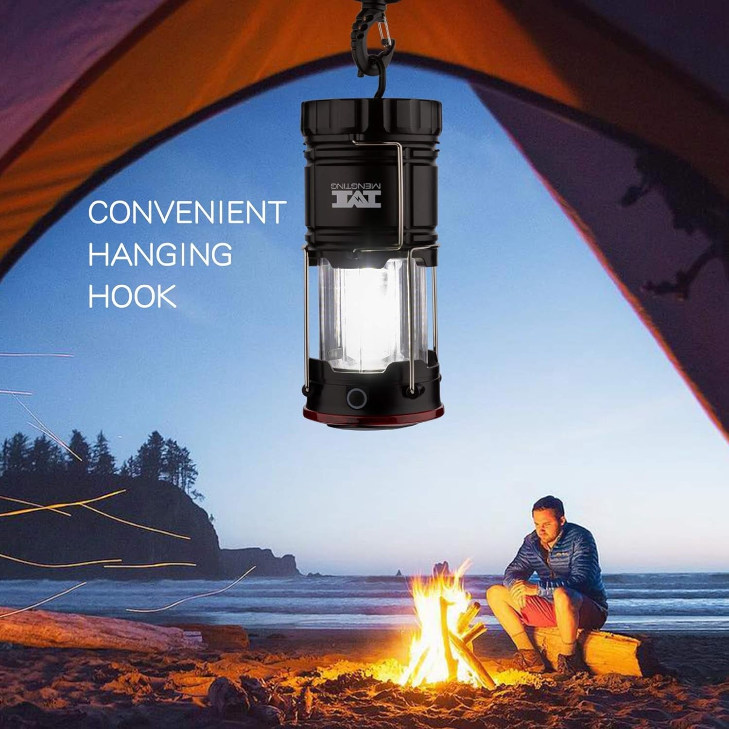 4 Pack LED Camping Lantern - IPX4 Waterproof Lantern Flashlight, Super Bright Battery Operated Lantern with 4 Convenient Light Modes (Battery Included)