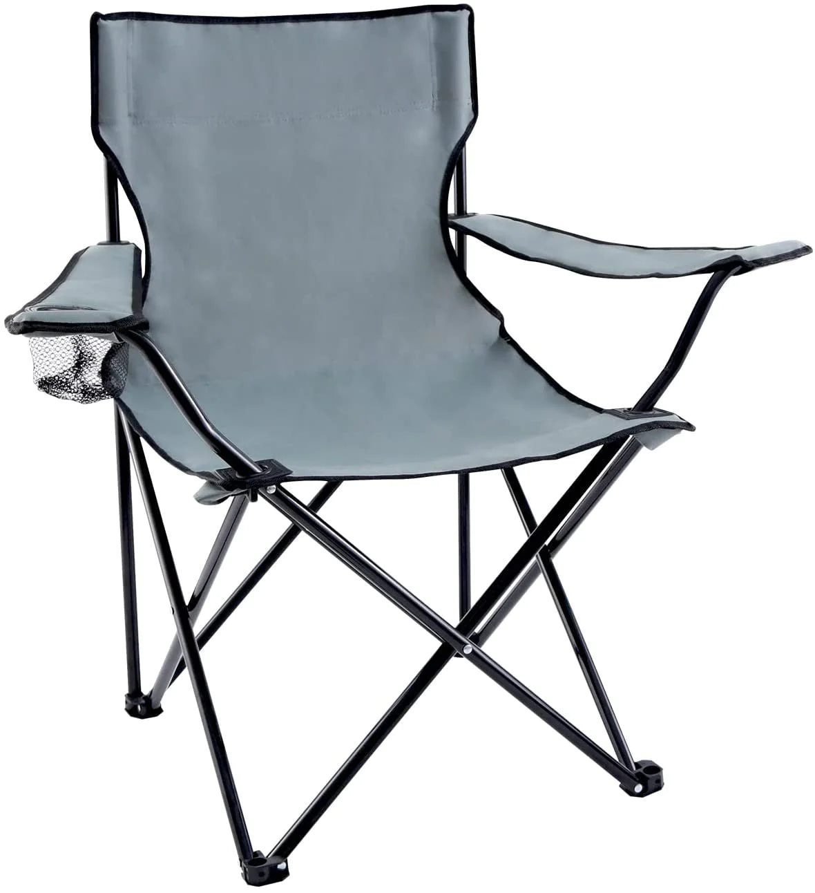 HKBH Home Portable Folding Grey Camping Chair, Large