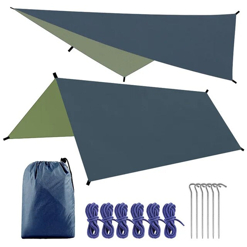 Professional Title: "Durable and Waterproof Outdoor Canopy Cloth - Large Lightweight Tarp for Camping Tent, Shelter, Hammock, Rain Fly Cover, and Sun Shade (290cm x 300cm)"