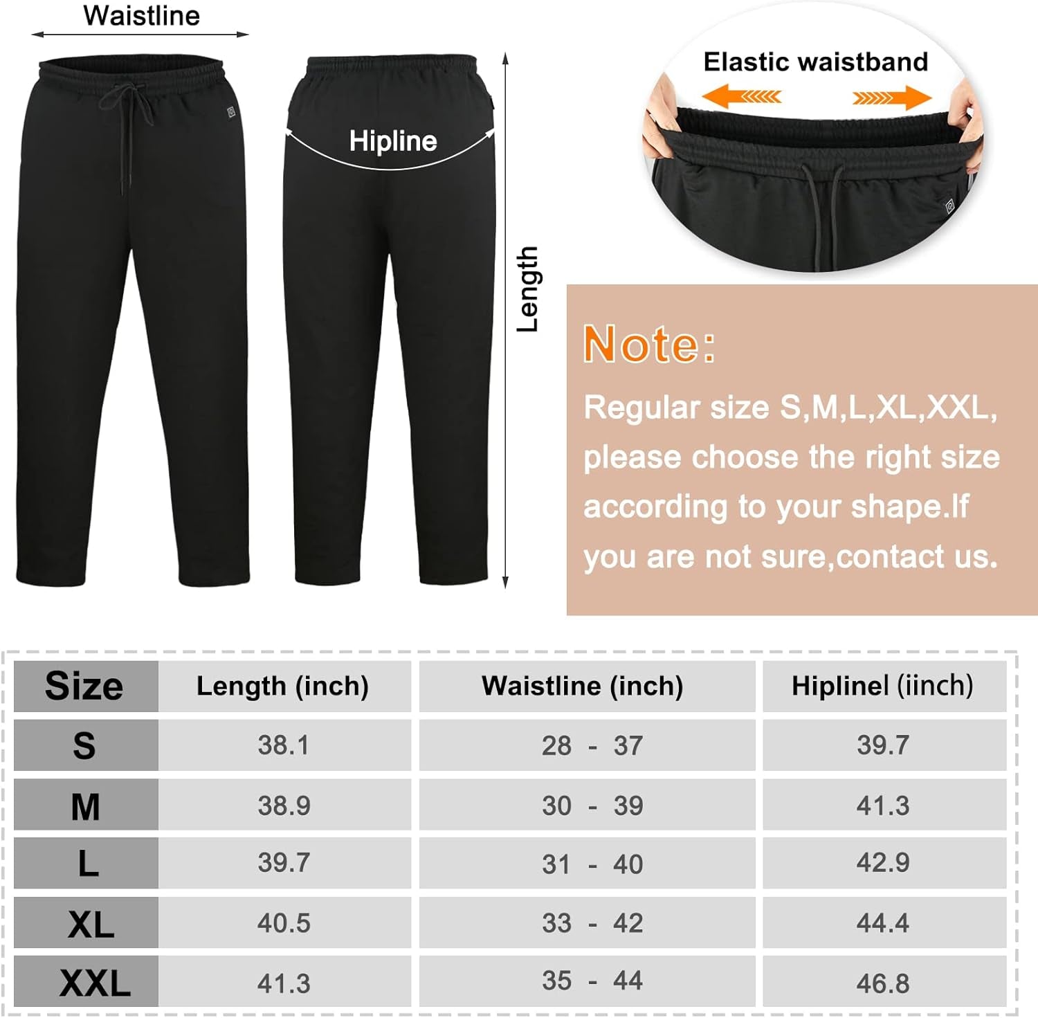 Heated Pants Electric Heating Trousers Cold-Proof Thermal Bottom for Men/Women Black Xx-Large