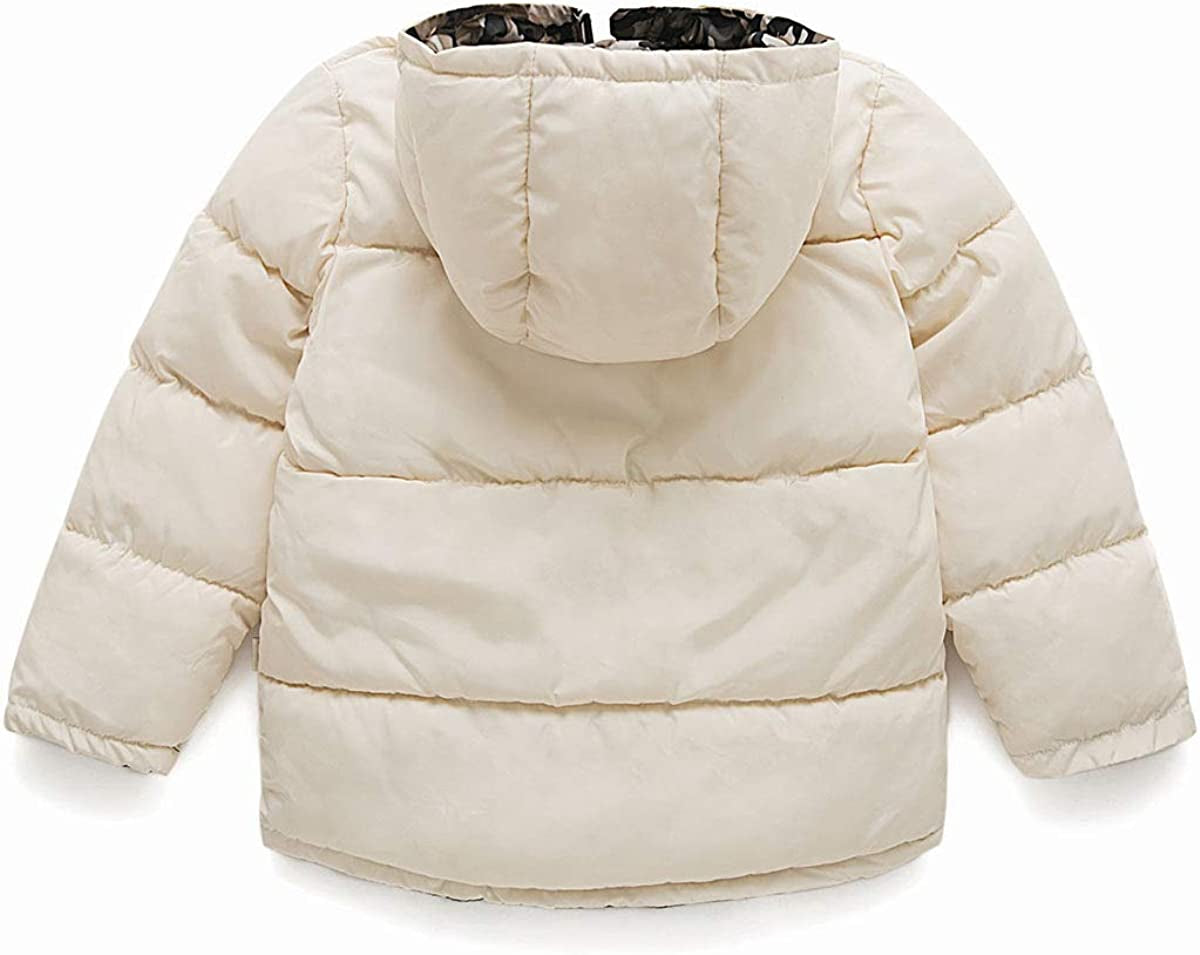 Little Boys Girls Winter Light Puffer Jacket Kids Teen Hooded Warm down Coat Outwear for 2-8 Years