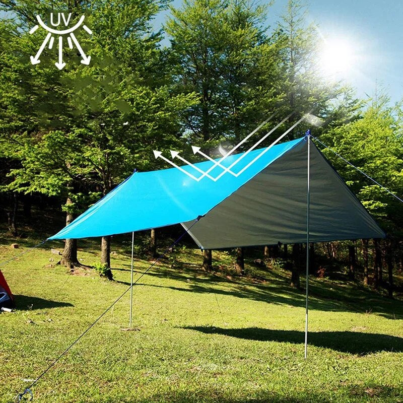 Professional Title: "Durable and Waterproof Outdoor Canopy Cloth - Large Lightweight Tarp for Camping Tent, Shelter, Hammock, Rain Fly Cover, and Sun Shade (290cm x 300cm)"